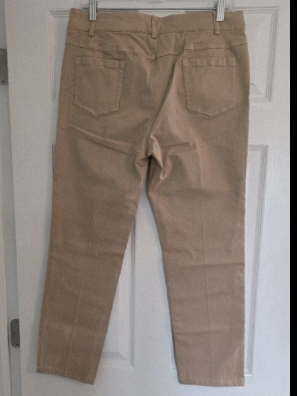 J.McLaughlin Lexi Jeans Raw Beige Tan Slim Leg 4-Way Stretch Career Travel 10 - Picture 12 of 12